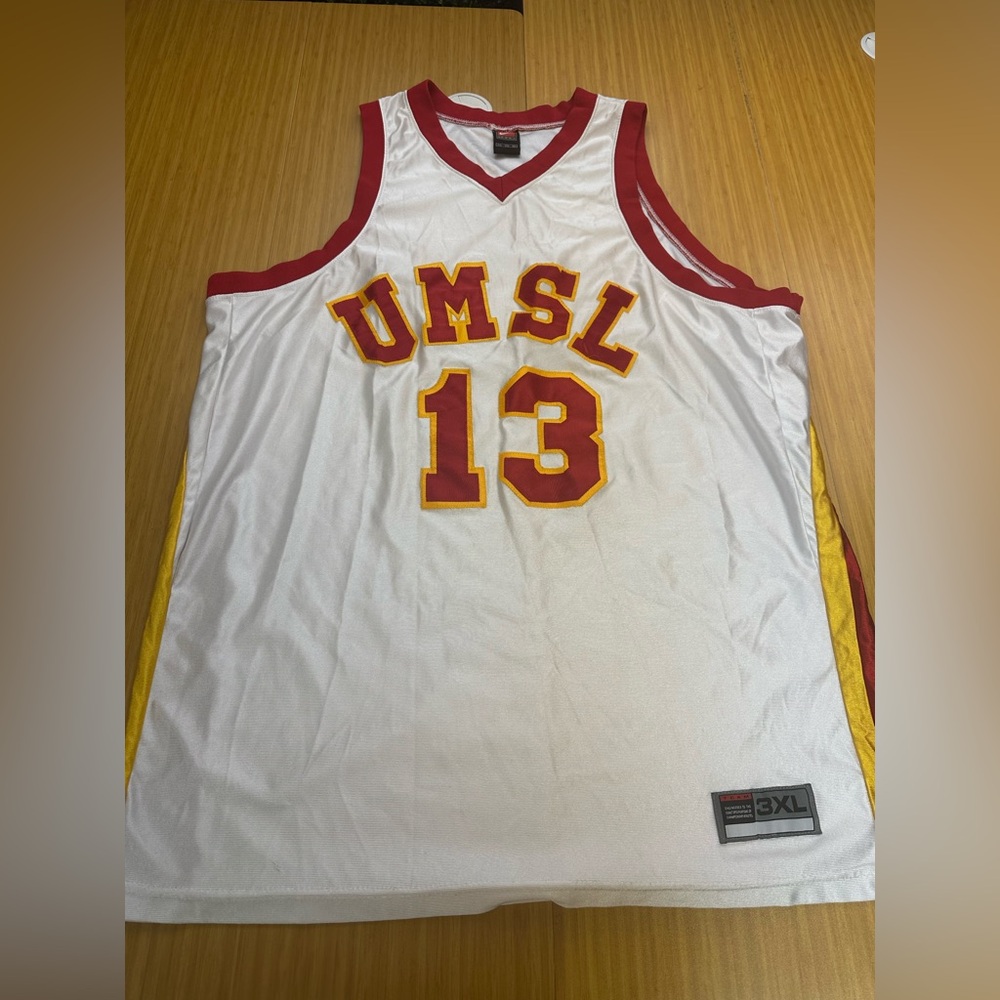 VTG UMSL TRITONS Missouri St Louis Men’s Basketball Game Used Jersey 3XL White